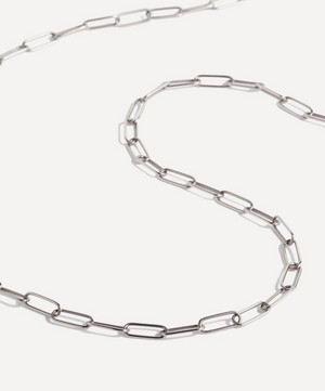 Annoushka - 14ct White Gold Mini Long Cable Chain Necklace image number 0