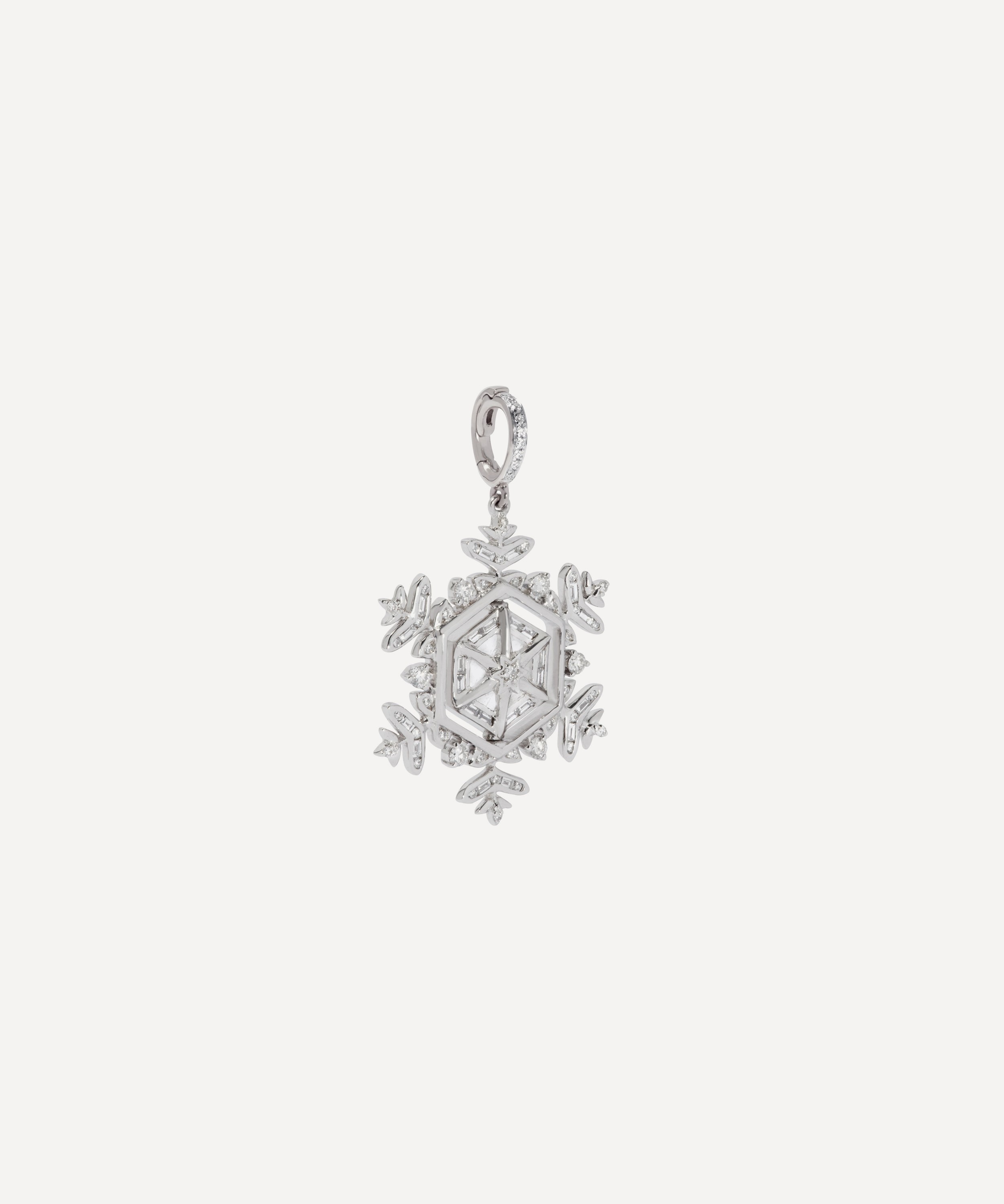 Annoushka - 18ct White Gold Spinning Snowflake Amulet image number 1