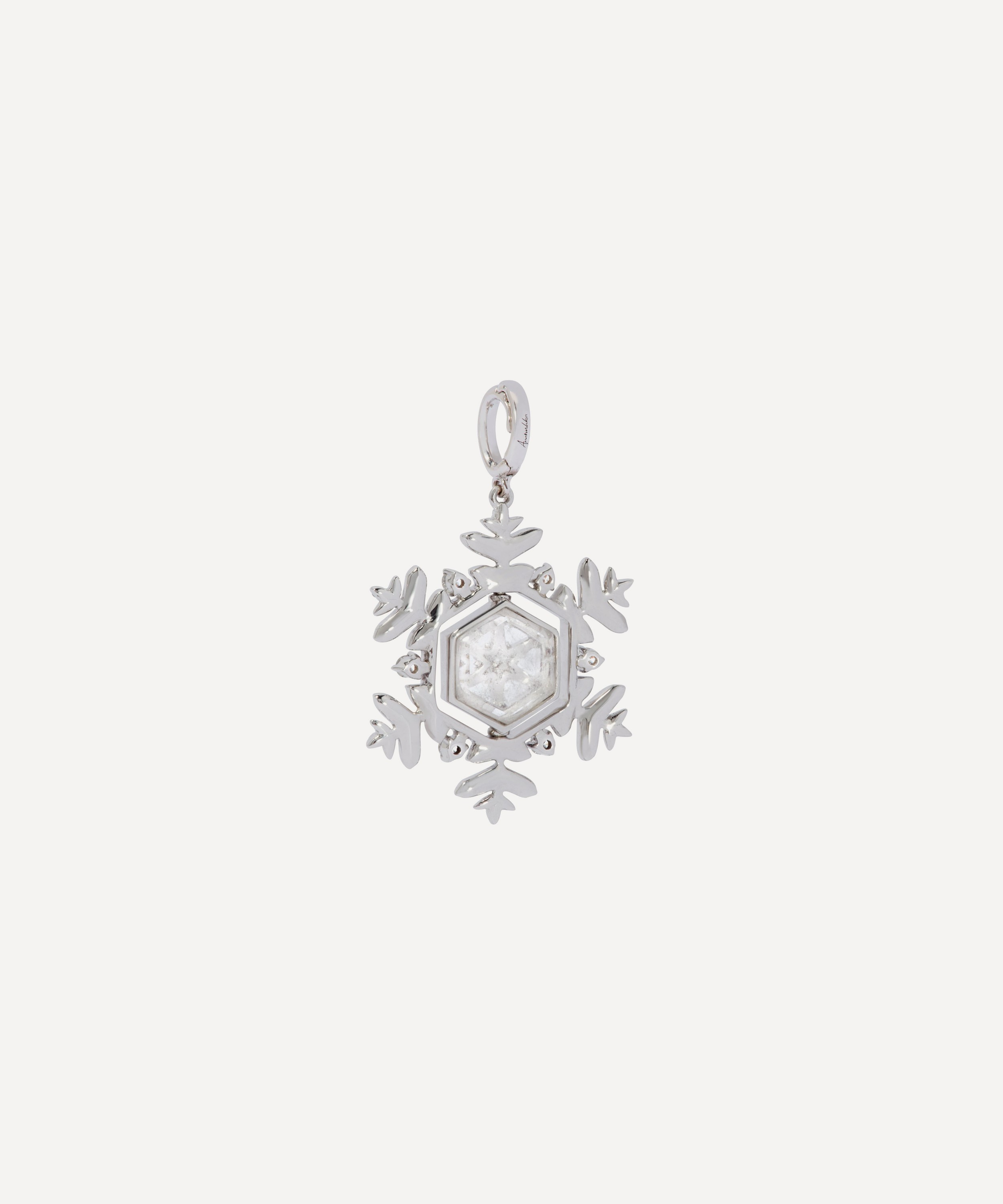 Annoushka - 18ct White Gold Spinning Snowflake Amulet image number 2