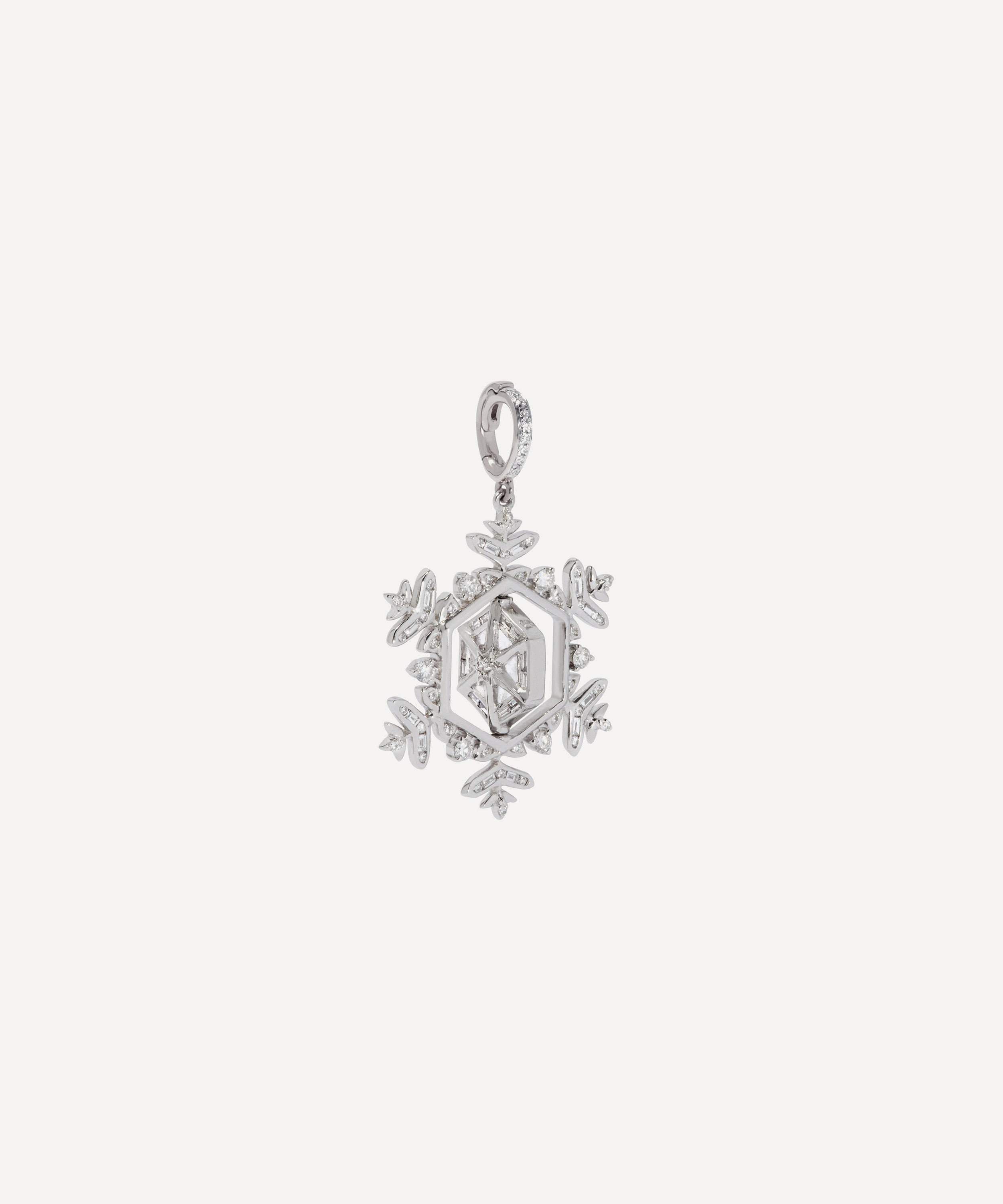 Annoushka - 18ct White Gold Spinning Snowflake Amulet image number 3