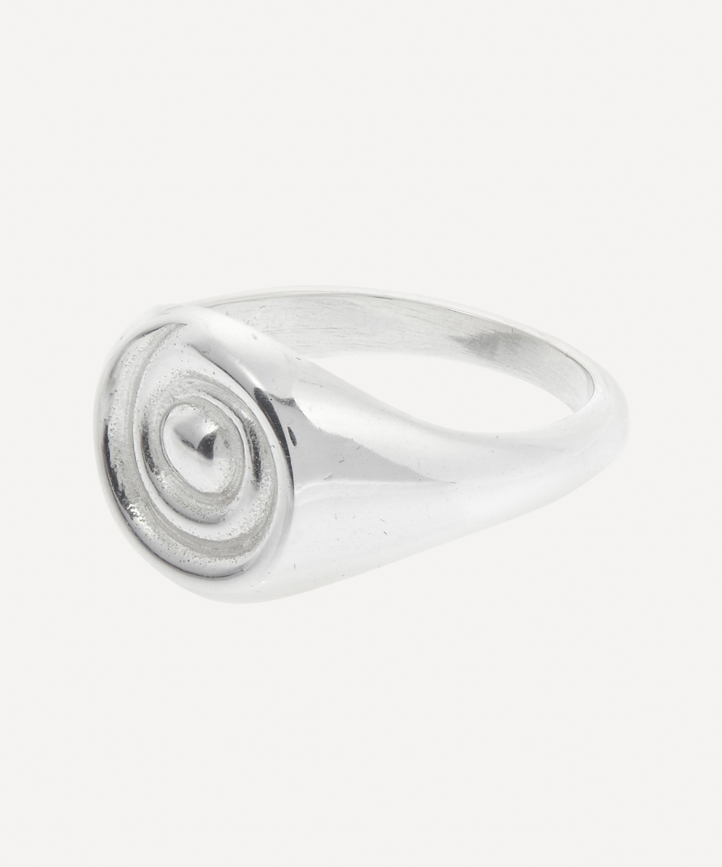 Sterling Silver Swirl Detail Point Ring