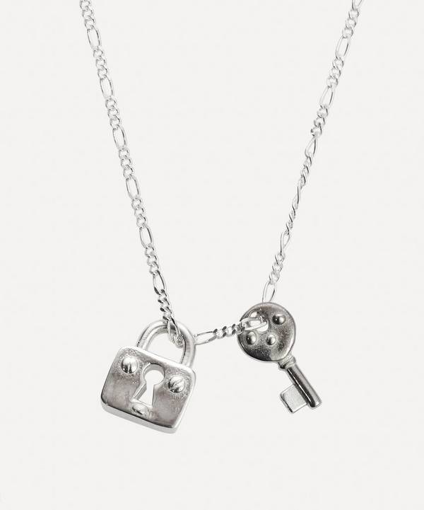 Alec Doherty - Sterling Silver Lock & Key Pendant Necklace image number 0