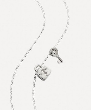 Alec Doherty - Sterling Silver Lock & Key Pendant Necklace image number 3