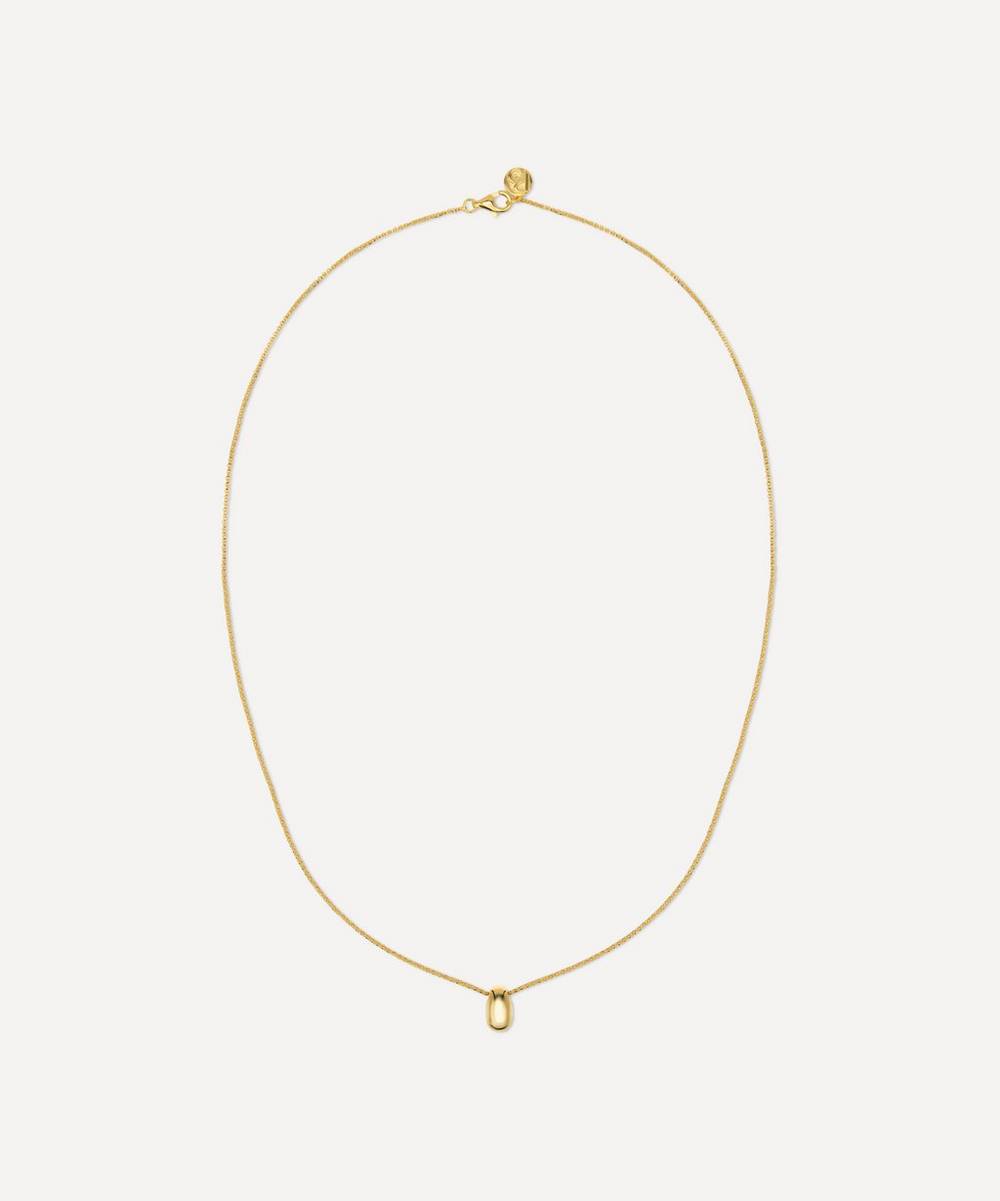 By Pariah - 14ct Gold-Plated Vermeil Silver Mini Curve Pendant Necklace