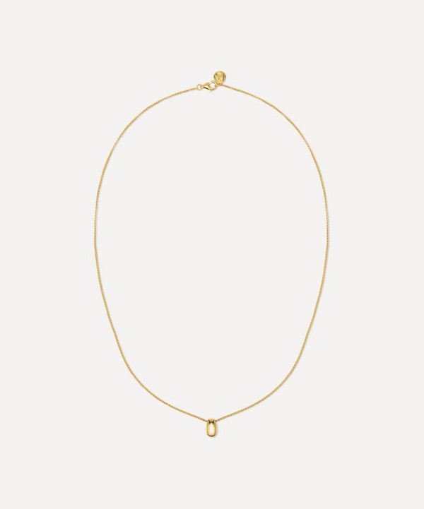 By Pariah - 14ct Gold-Plated Vermeil Silver Mini Curve Pendant Necklace image number null