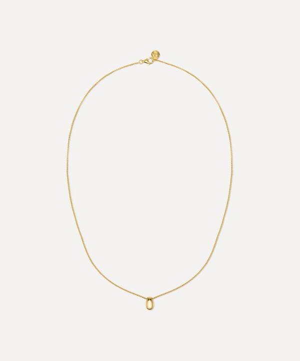 By Pariah - 14ct Gold-Plated Vermeil Silver Mini Curve Pendant Necklace image number null