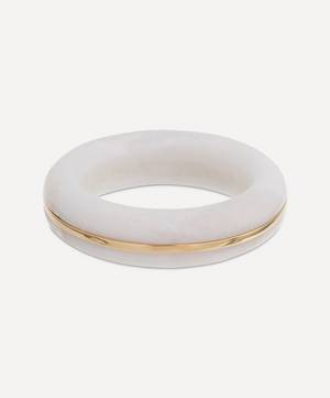 14ct Gold Essential White Agate Stacking Ring