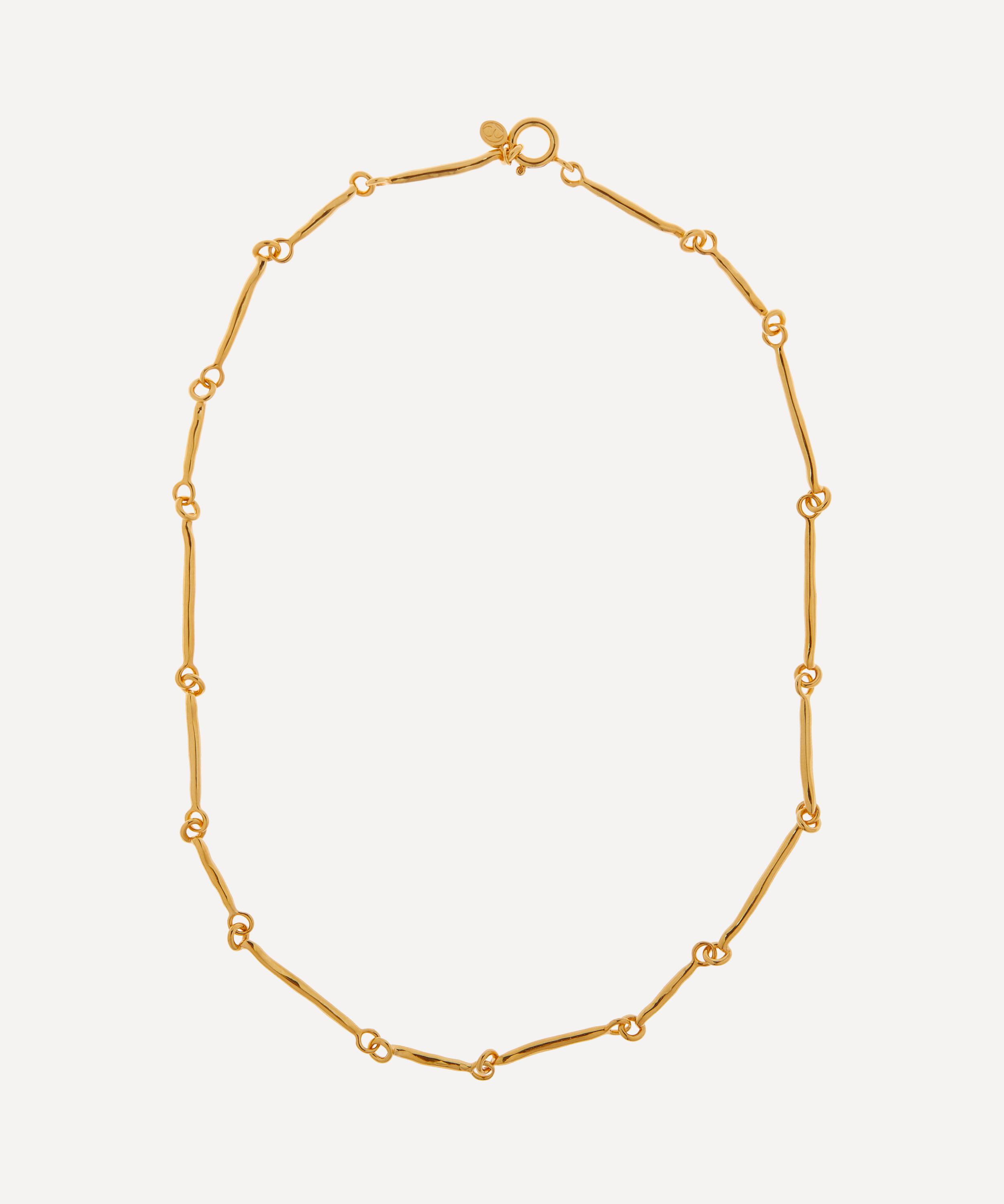 By Pariah - 14ct Gold-Plated Vermeil Silver Twig Chain Necklace image number 0