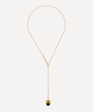By Pariah - 14ct Gold-Plated Vermeil Silver Dewdrop Lariat Pendant Necklace image number 1