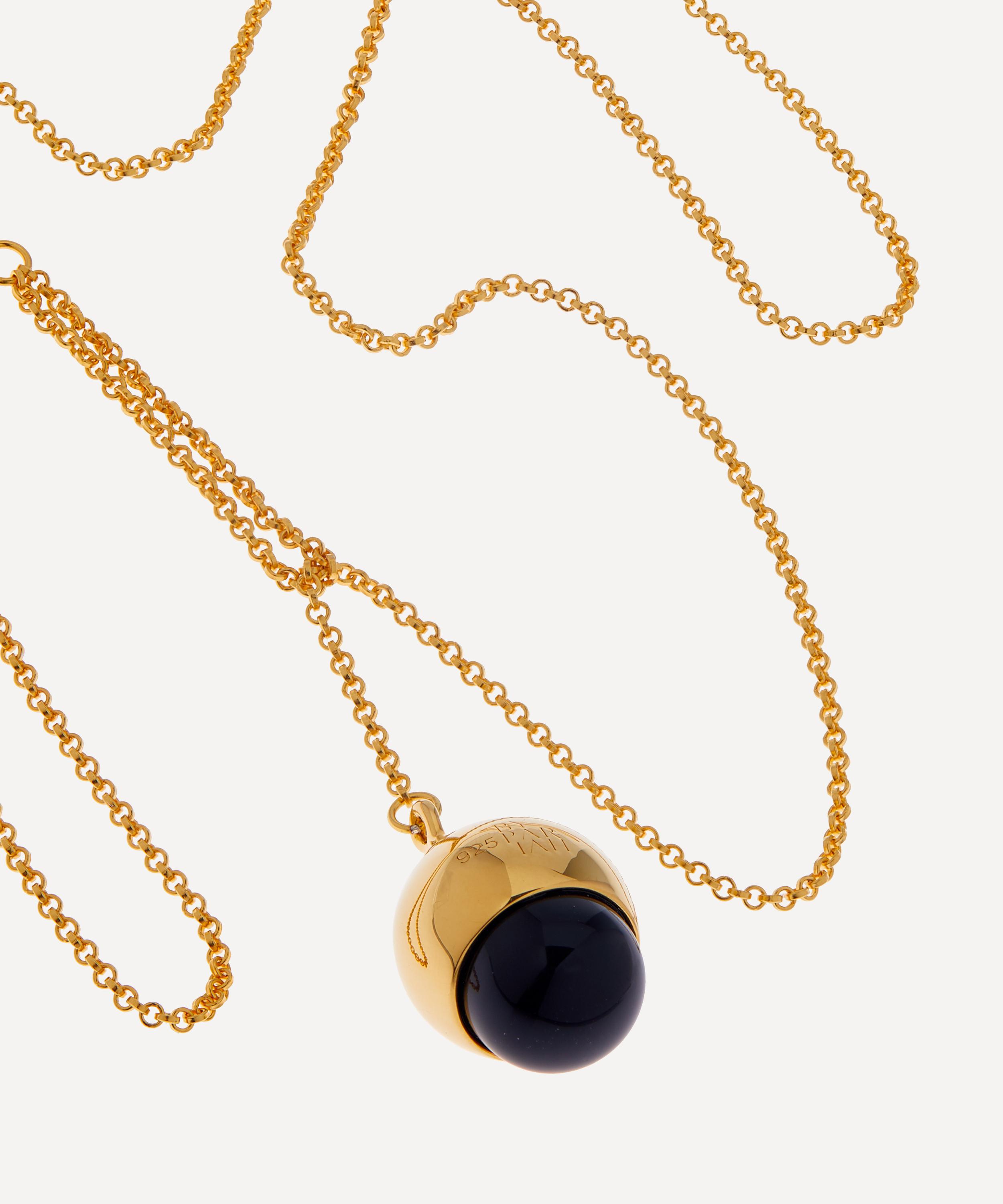 By Pariah - 14ct Gold-Plated Vermeil Silver Dewdrop Lariat Pendant Necklace image number 2