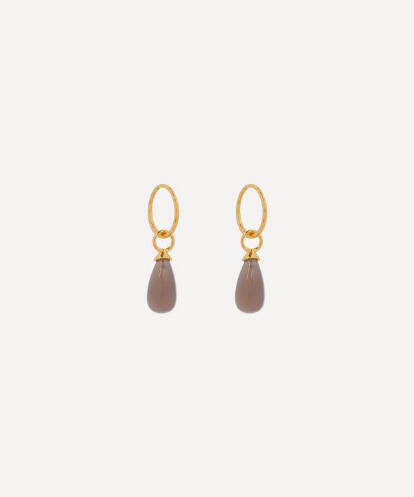 By Pariah - 14ct Gold-Plated Vermeil Silver Beady Spring Drop Earrings image number null