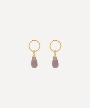 By Pariah - 14ct Gold-Plated Vermeil Silver Beady Spring Drop Earrings image number 1