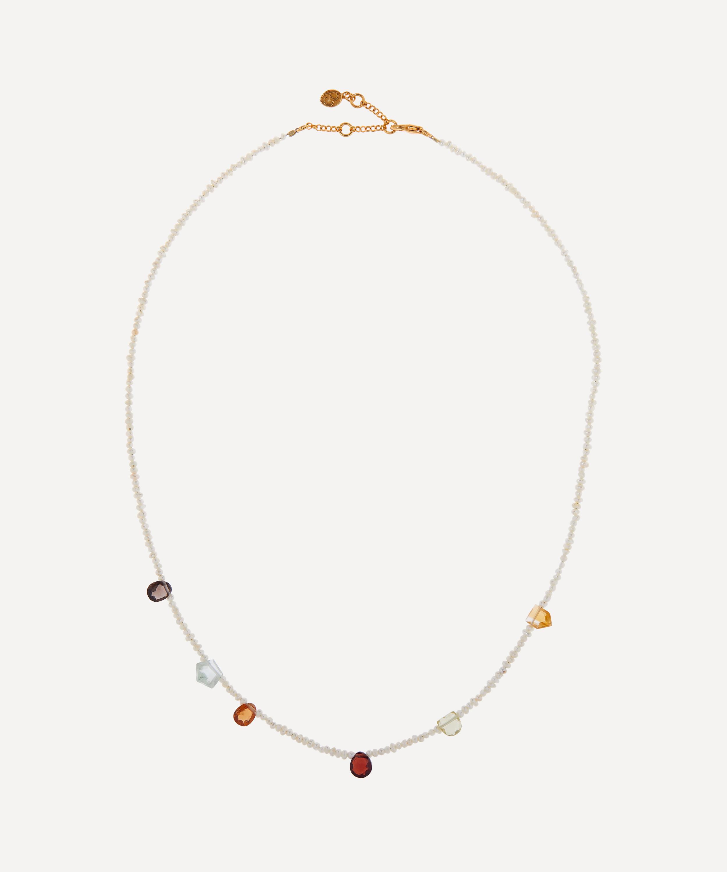 By Pariah - 14ct Gold-Plated Vermeil Silver Pearl Linings Beaded Necklace image number 0