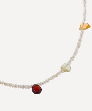 By Pariah - 14ct Gold-Plated Vermeil Silver Pearl Linings Beaded Necklace image number 1