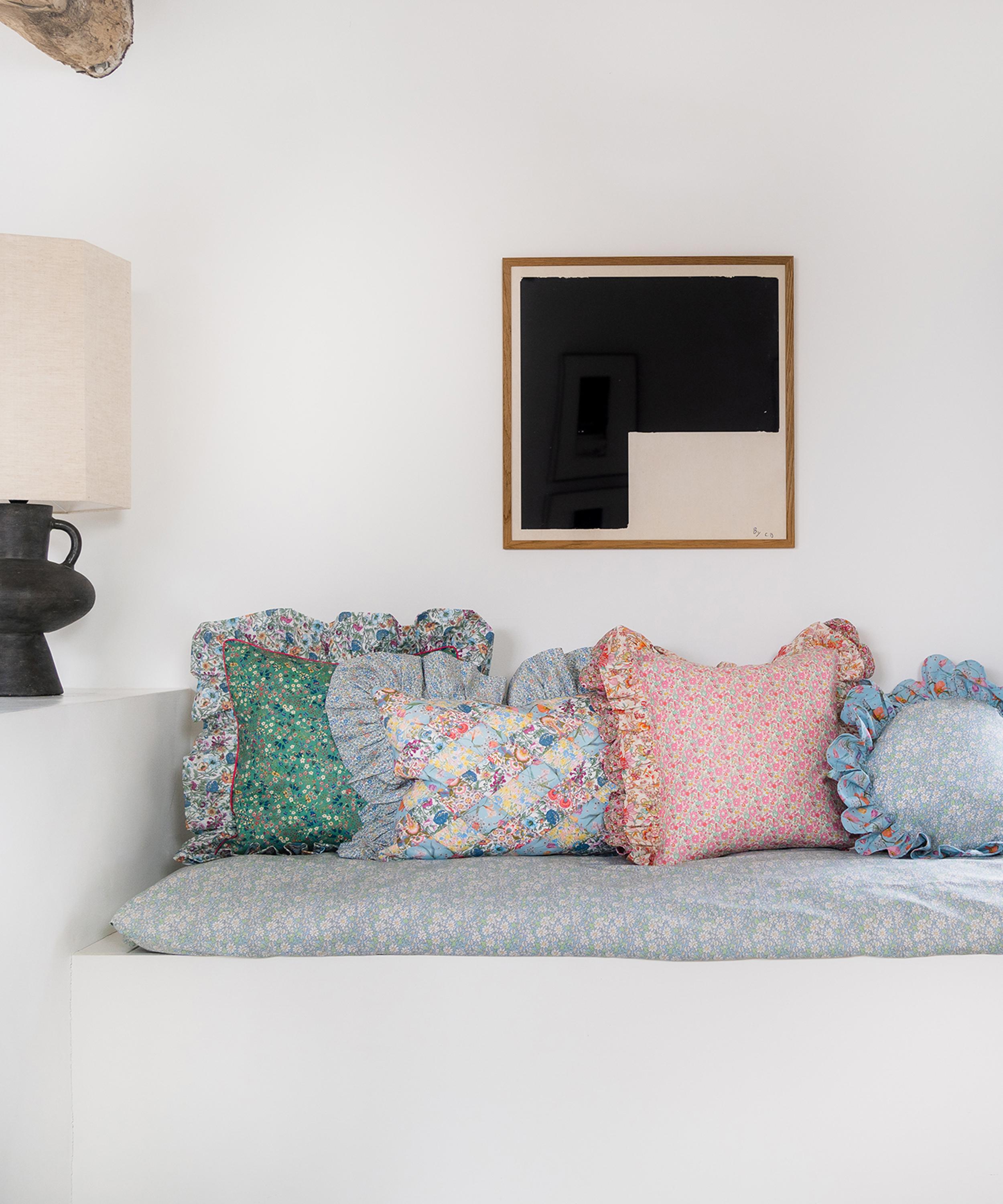 Coco & Wolf - Donna Leigh and Rachel Piped Ruffle Square Cushion image number 1