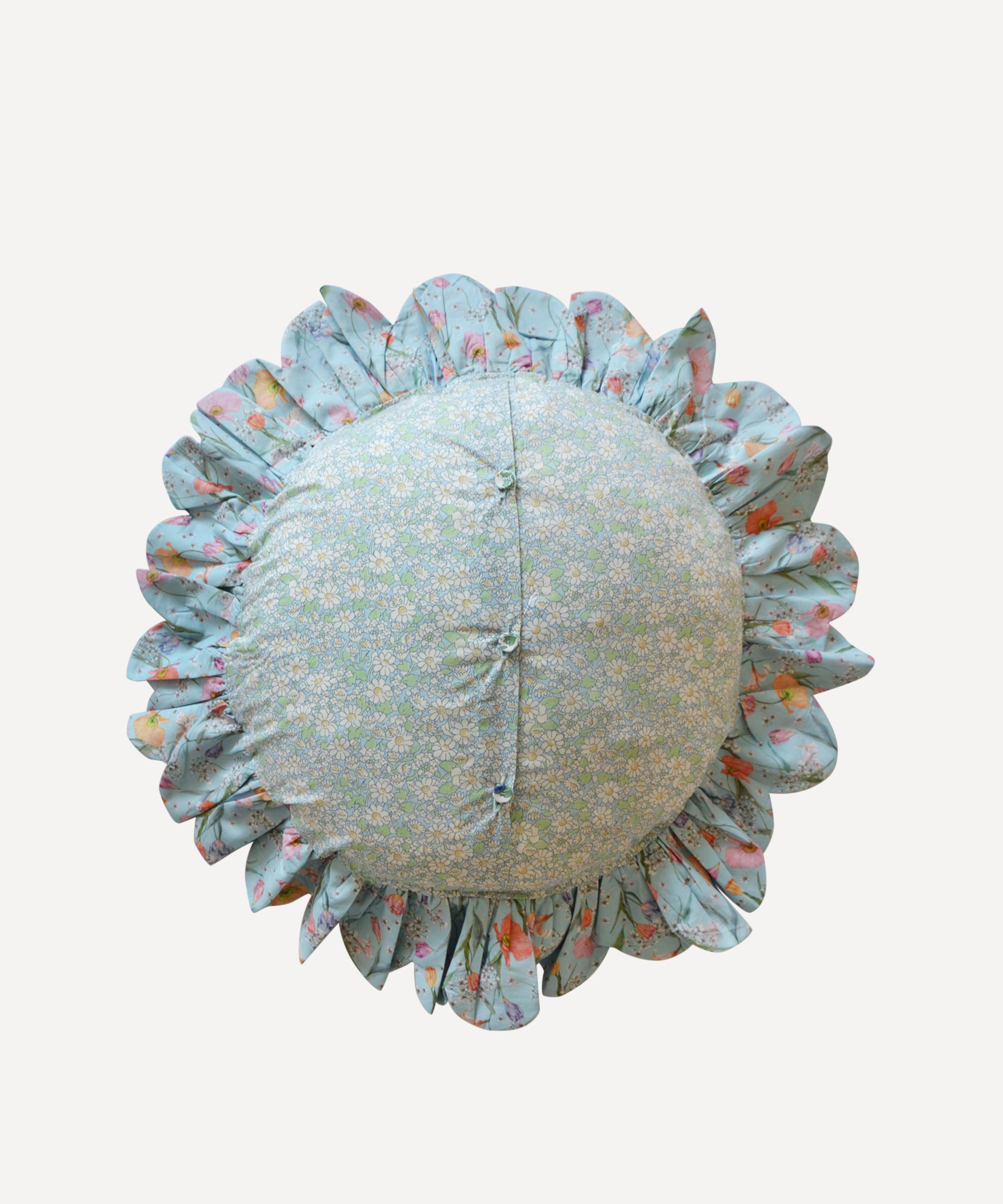 Coco & Wolf - Alice W and Spring Blooms Scallop Frill Circle Cushion image number 2
