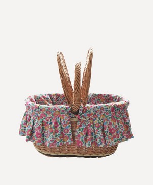 Coco & Wolf - Betsy Deep Pink Oval Wicker Picnic Basket image number 5