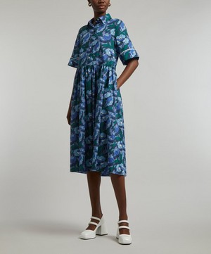 Liberty - Butterfield Poppy Tana Lawn™ Cotton Short-Sleeve Shirt Dress image number 2