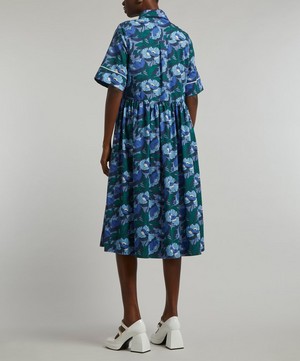 Liberty - Butterfield Poppy Tana Lawn™ Cotton Short-Sleeve Shirt Dress image number 3