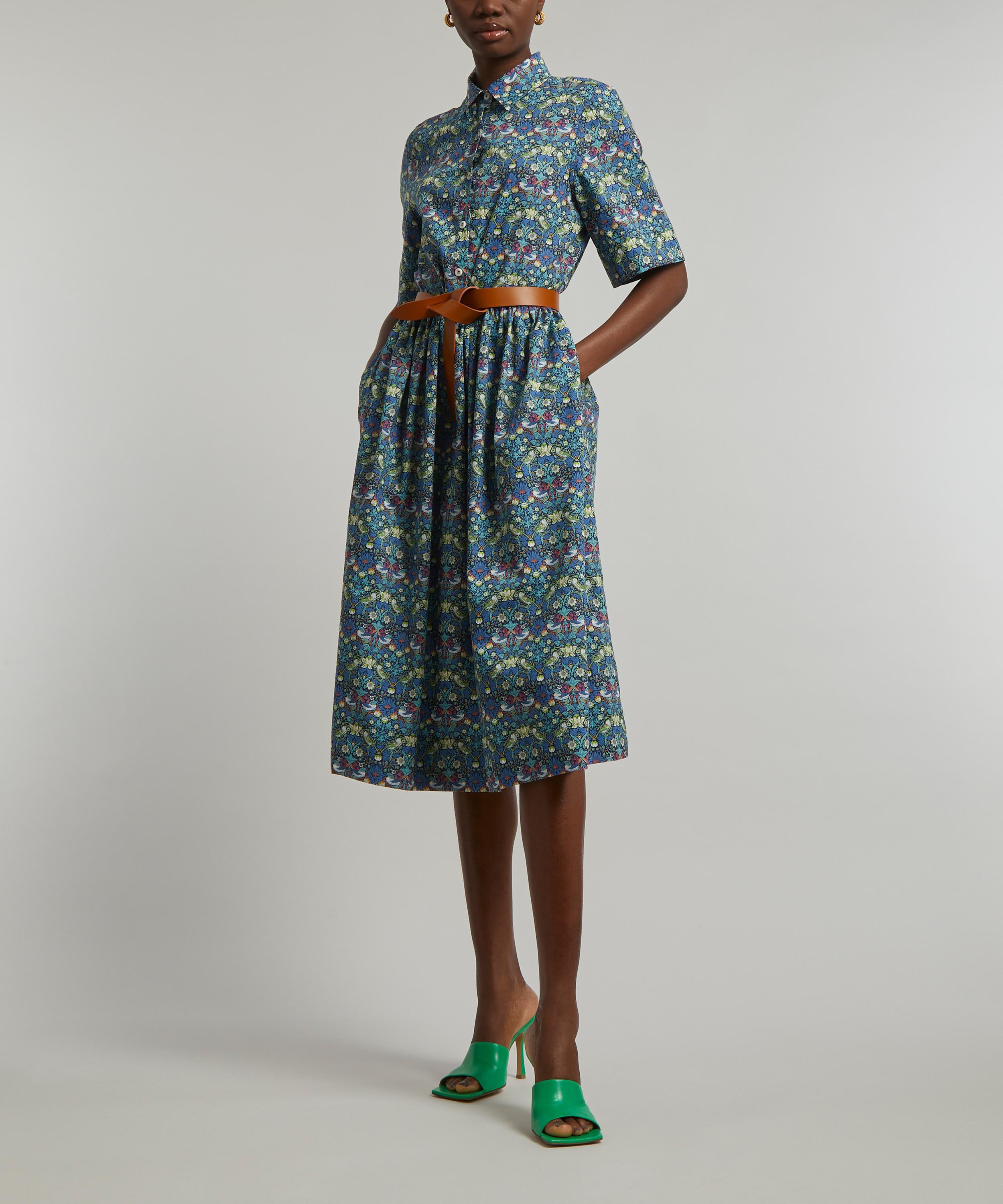 Floral Print Long Sleeve Dress in Tana Lawn Cotton/liberty of London Cotton  Dress /OFFON CLOTHING 