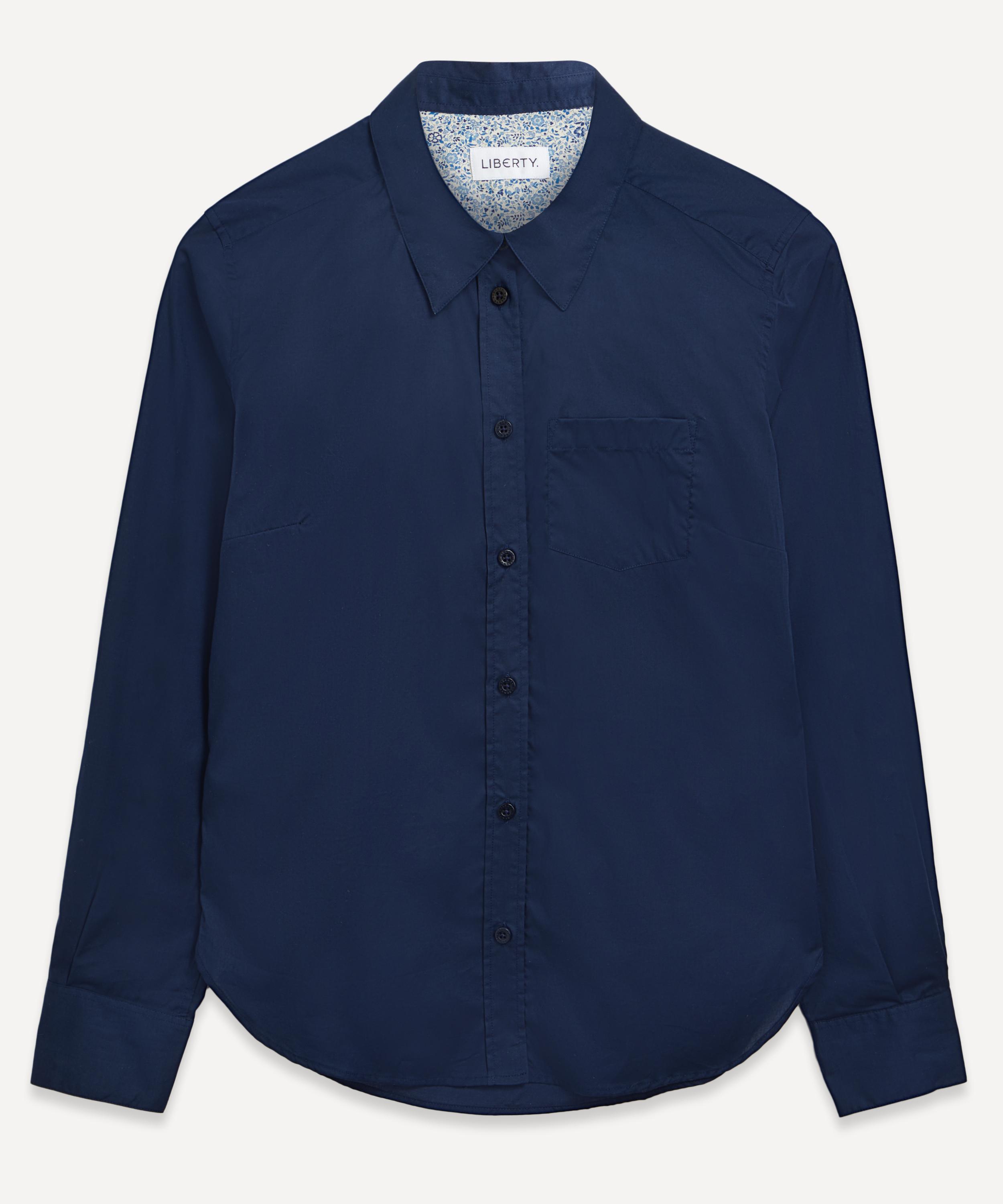 Liberty - Navy Fitted Tana Lawn™ Cotton Shirt image number 0
