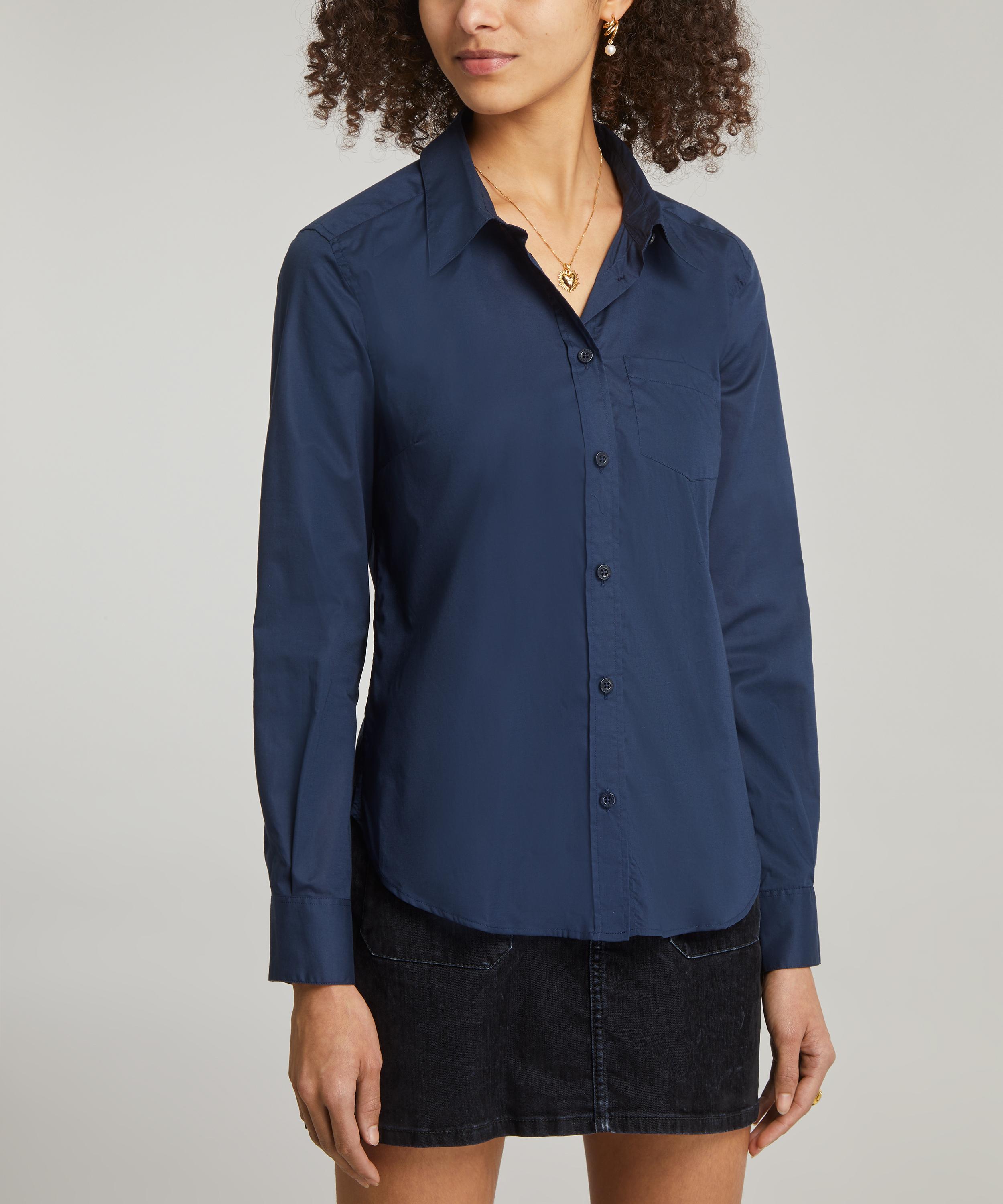 Liberty - Navy Fitted Tana Lawn™ Cotton Shirt image number 2