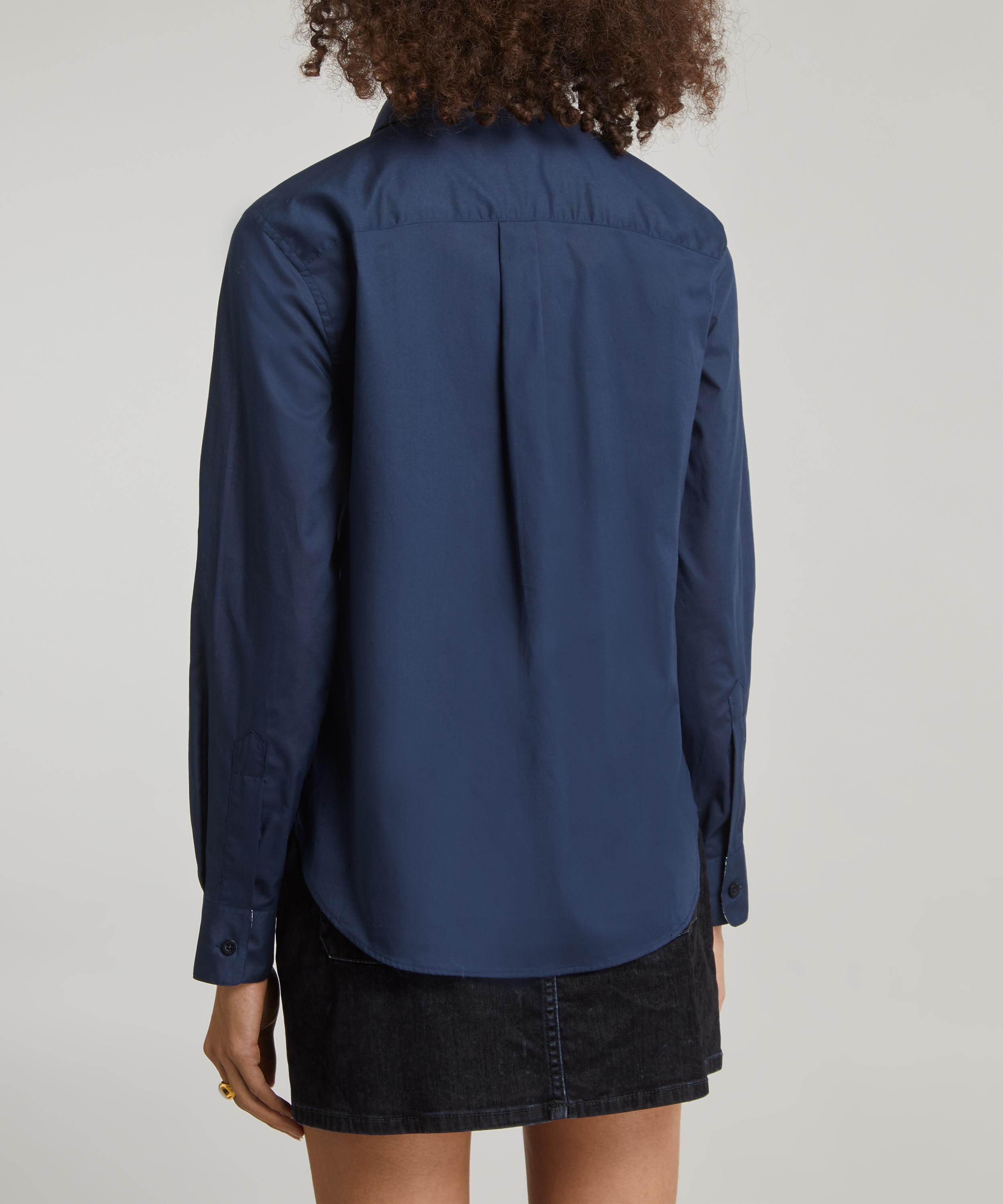 Liberty - Navy Fitted Tana Lawn™ Cotton Shirt image number 3