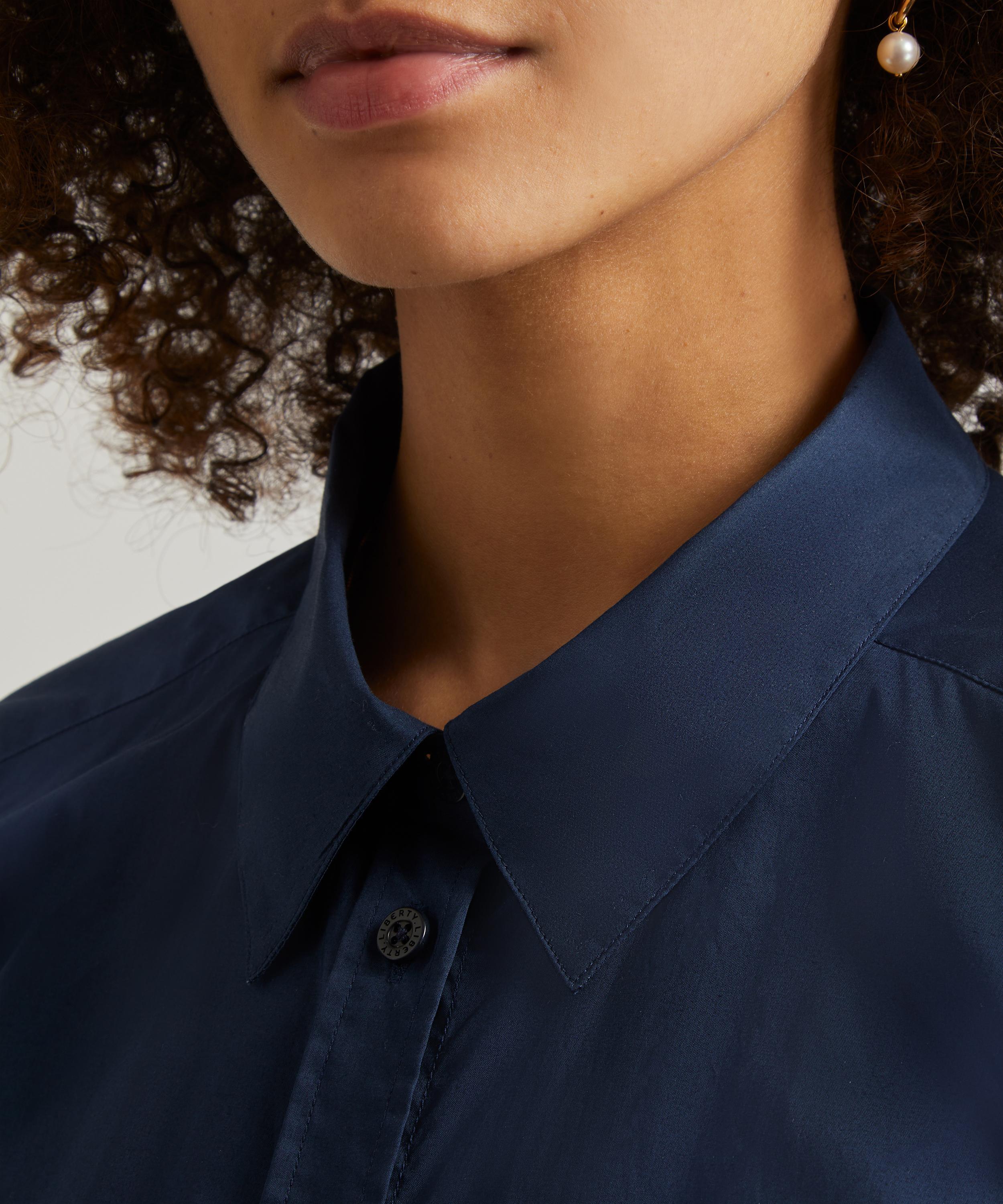 Liberty - Navy Fitted Tana Lawn™ Cotton Shirt image number 4