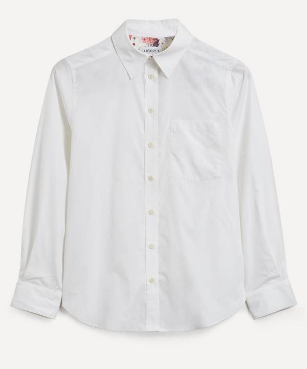 Liberty - White Relaxed Cotton Poplin Shirt image number 0