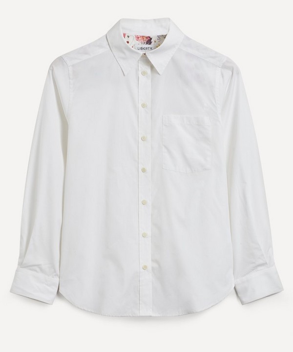 Liberty - White Relaxed Cotton Poplin Shirt image number null