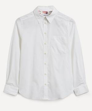 White Relaxed Cotton Poplin Shirt