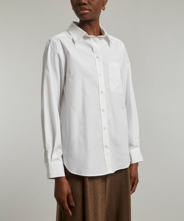 Liberty - White Relaxed Cotton Poplin Shirt image number 2