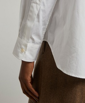 Liberty - White Relaxed Cotton Poplin Shirt image number 4