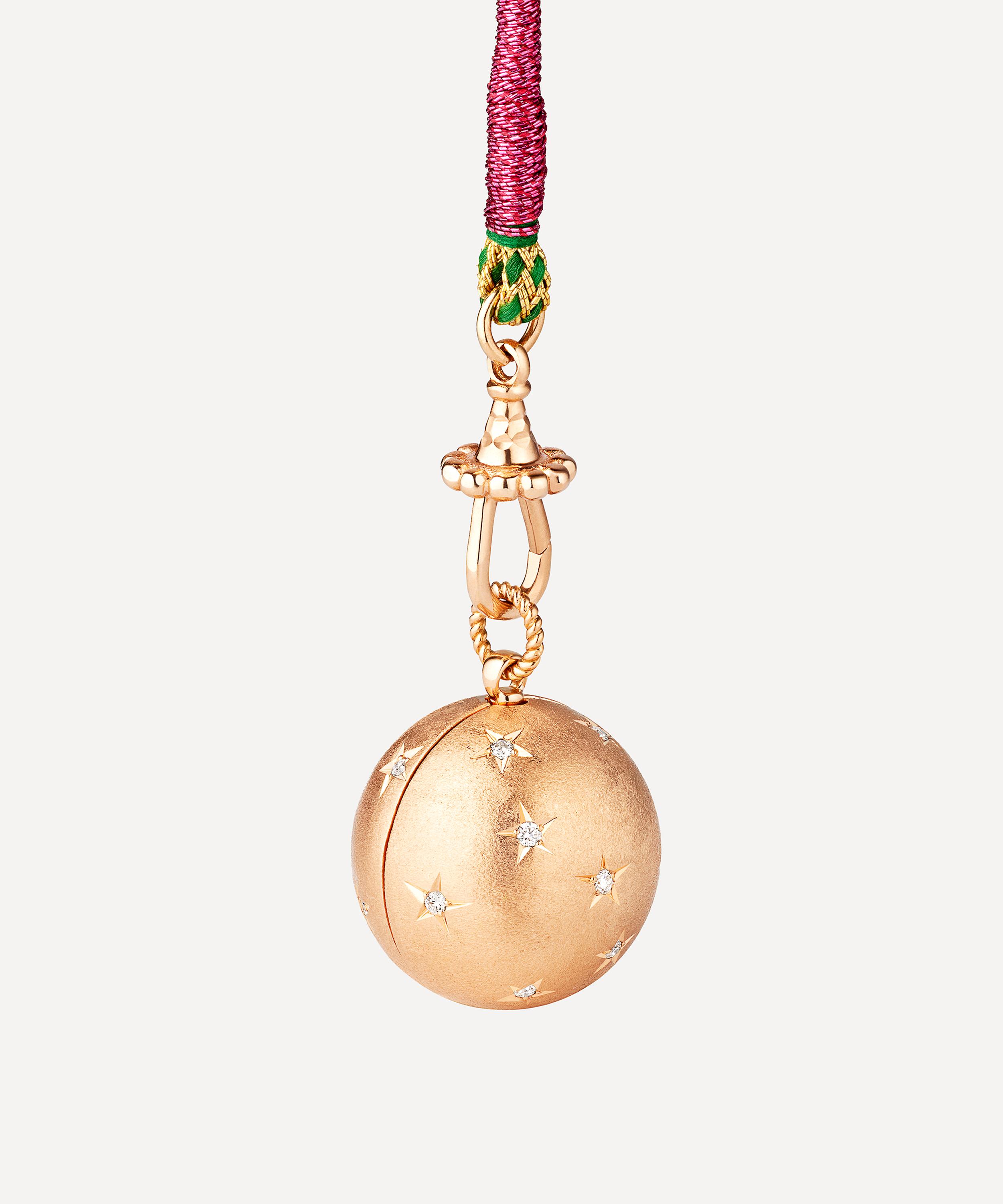 Marie Lichtenberg 18ct Rose Gold Heartbeat Orb Pendant Necklace