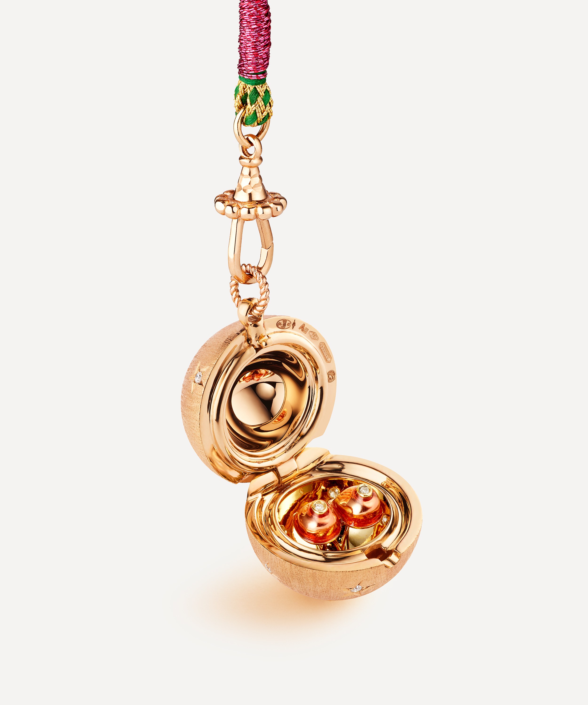 Marie Lichtenberg - 18ct Rose Gold Heartbeat Orb Pendant Necklace image number 2