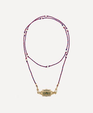 Marie Lichtenberg - 14ct Gold Bonheur Clover Locket Necklace image number 1