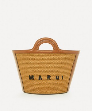 Marni - Tropicalia Small Leather and Raffia Bag image number 0