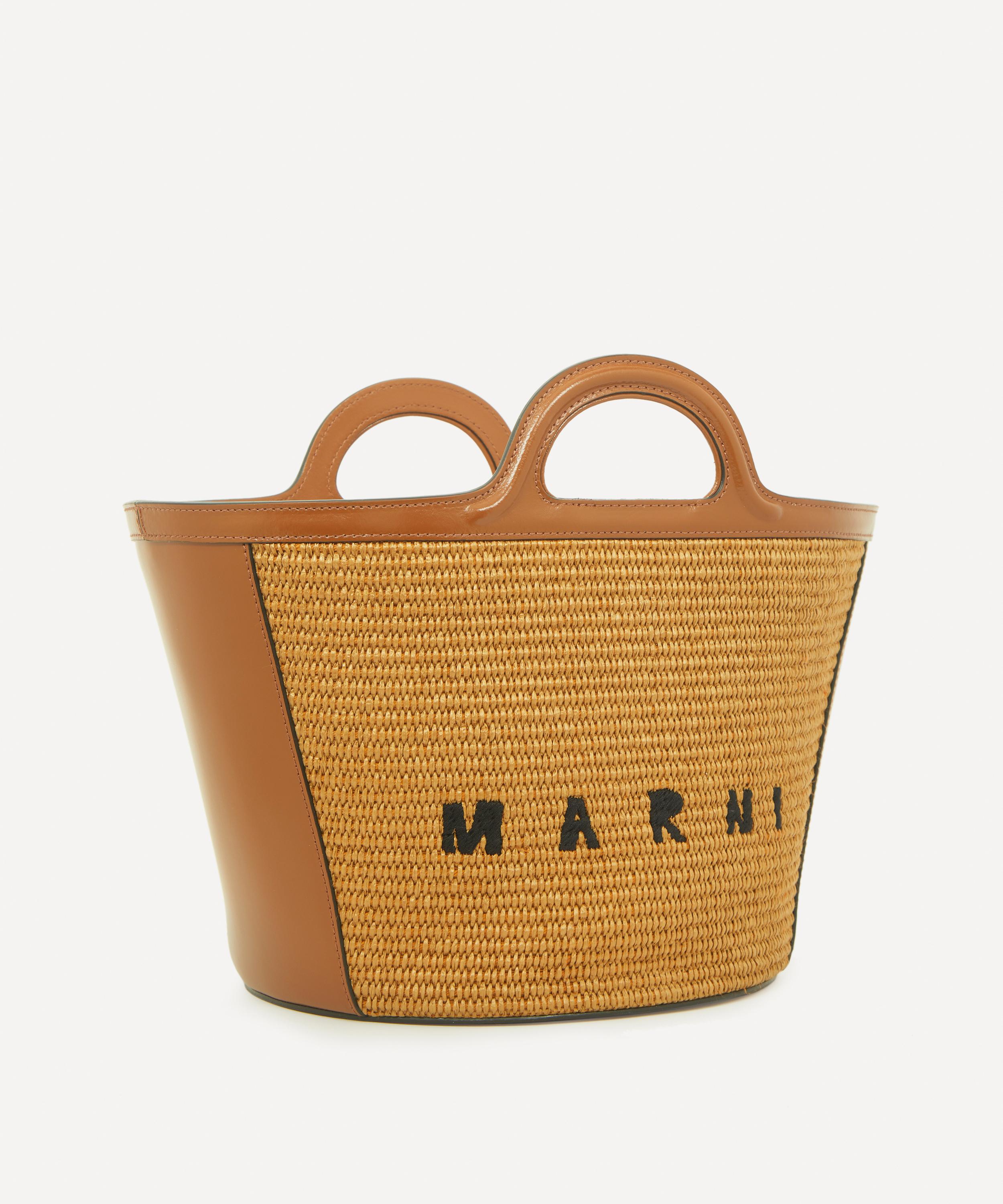 Marni - Tropicalia Small Leather and Raffia Bag image number 1