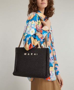 Marni - Small Raffia Tote Bag image number 1