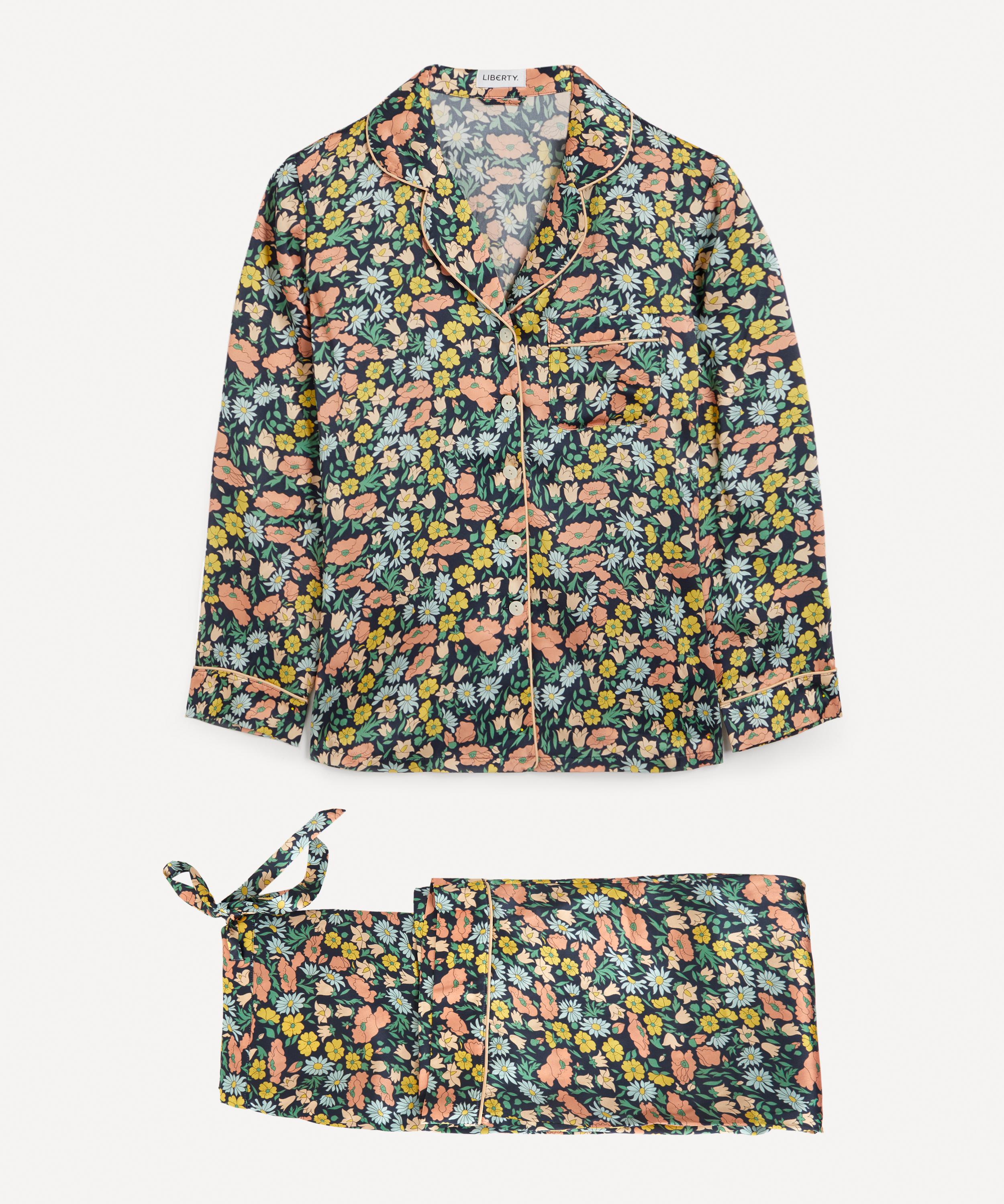 Liberty - Poppy and Daisy Silk Satin Pyjama Set image number 