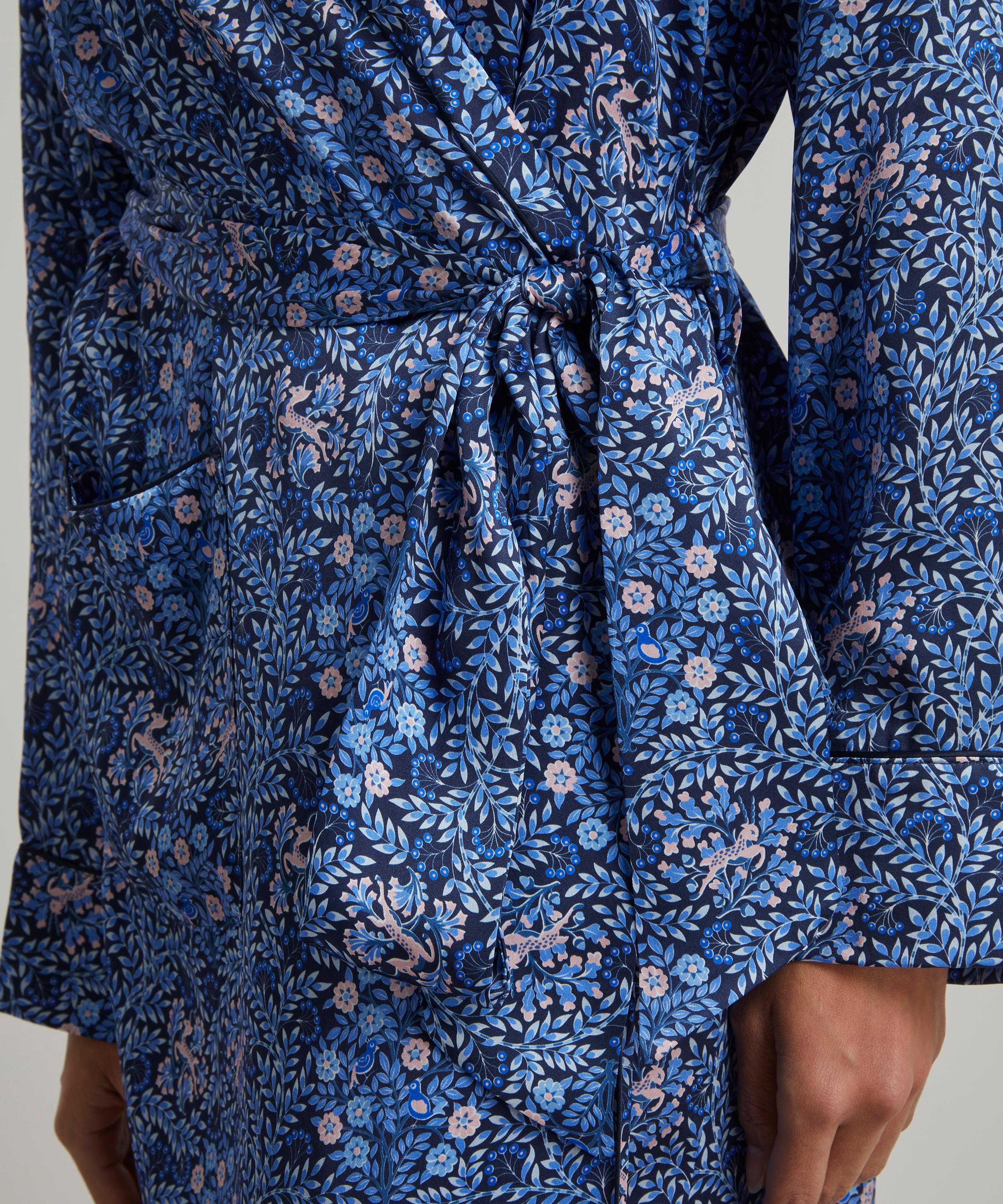 Liberty - Sonny's Tree Silk Satin Long Robe image number 4