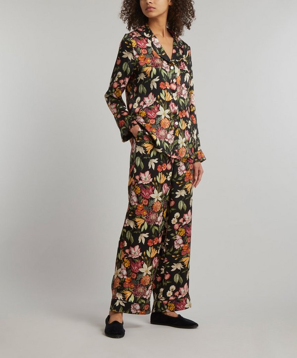 Liberty - Stately Bouquet Silk Satin Pyjama Set image number 2