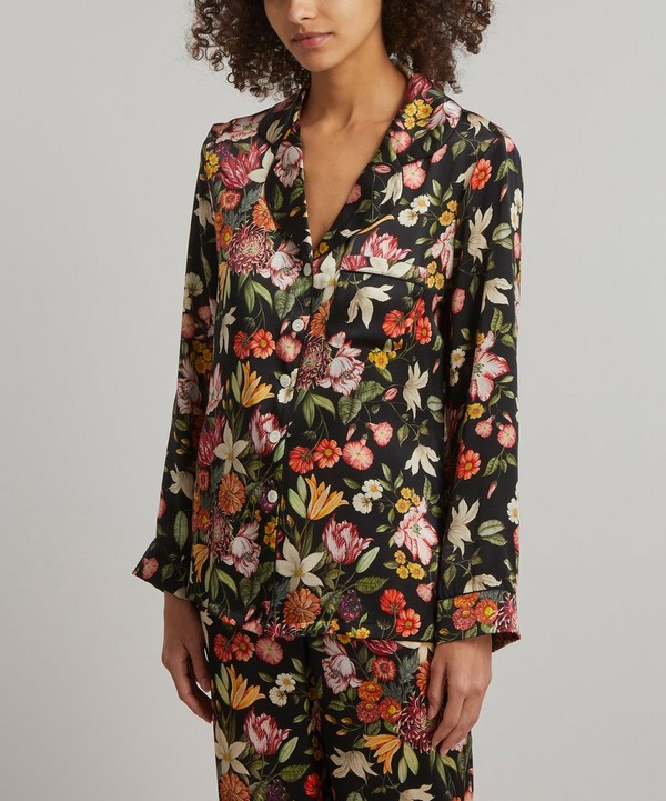 Liberty - Stately Bouquet Silk Satin Pyjama Set image number 5