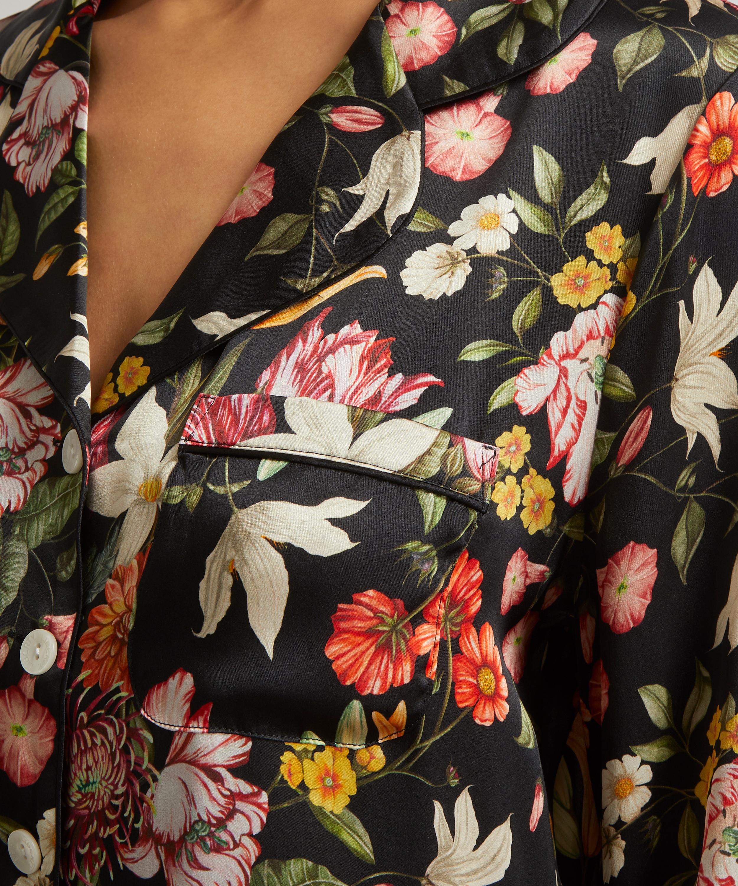 Liberty - Stately Bouquet Silk Satin Pyjama Set image number 6