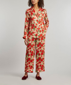 Liberty - Carline Rose Silk Satin Pyjama Set image number 2