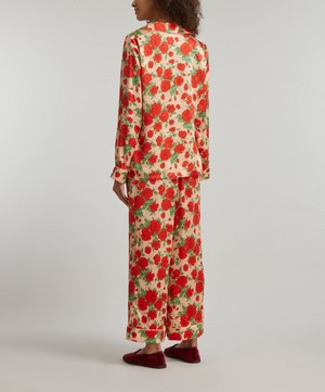 Liberty - Carline Rose Silk Satin Pyjama Set image number 3