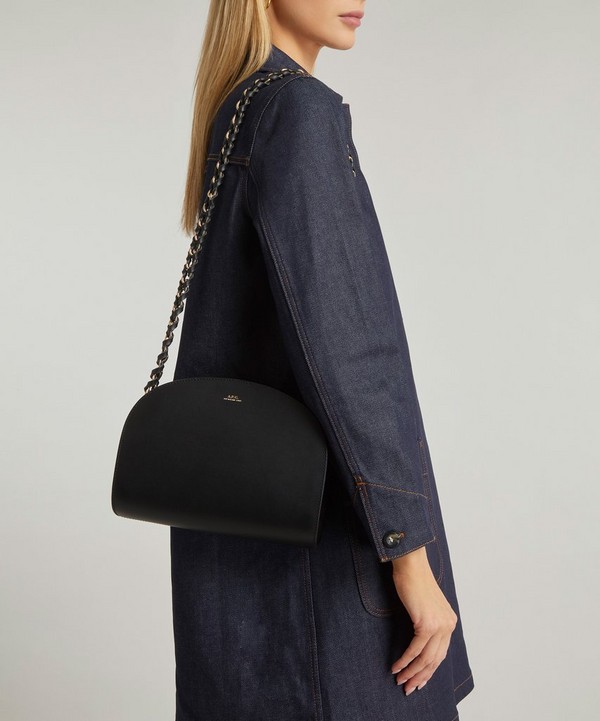 A.P.C. - Leather Demi-Lune Chain Cross-Body Bag image number 1