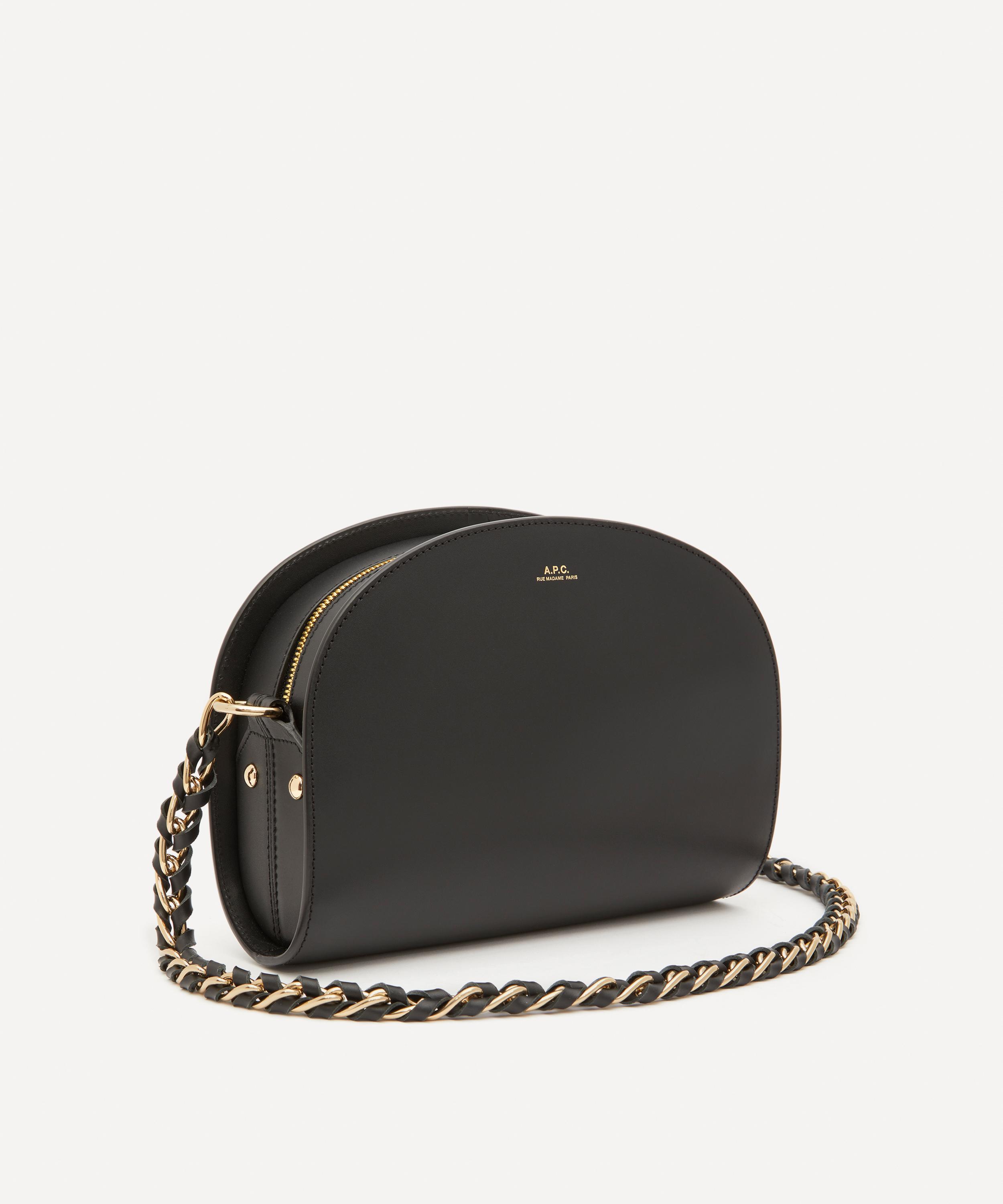 Cross body bags A.P.C. - Demi Lune quilted leather mini bag