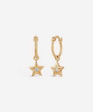 Dinny Hall - Recycled Gold Bijou Diamond Star Hoop Earrings image number 0