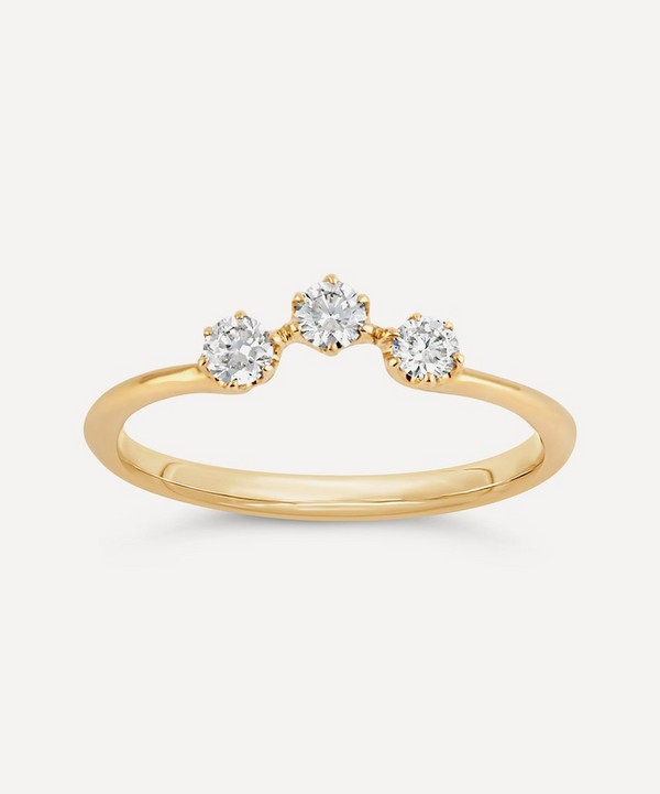 Dinny Hall - Recycled Gold Mini Curve Diamond Pinky Ring